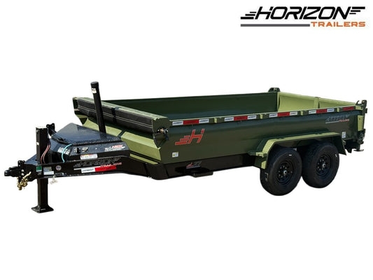 14' Horizon LZ7 Bumper Pull Dump Trailer 24" Side Walls - (2) 7K Axles 018652