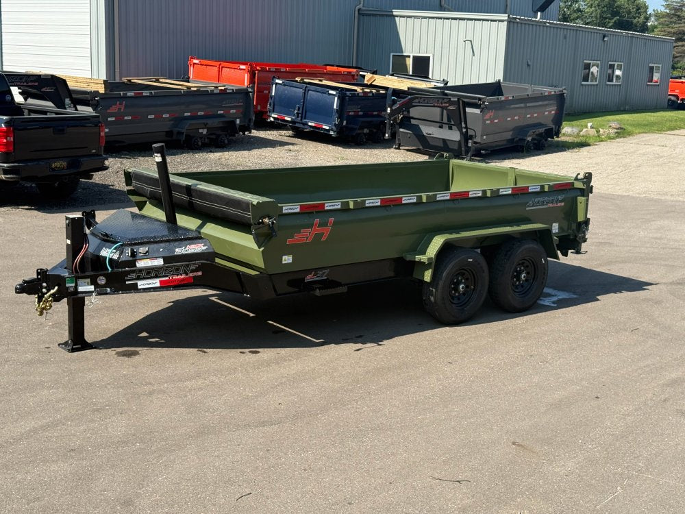 14' Horizon LZ7 Bumper Pull Dump Trailer 24" Side Walls - (2) 7K Axles 018652