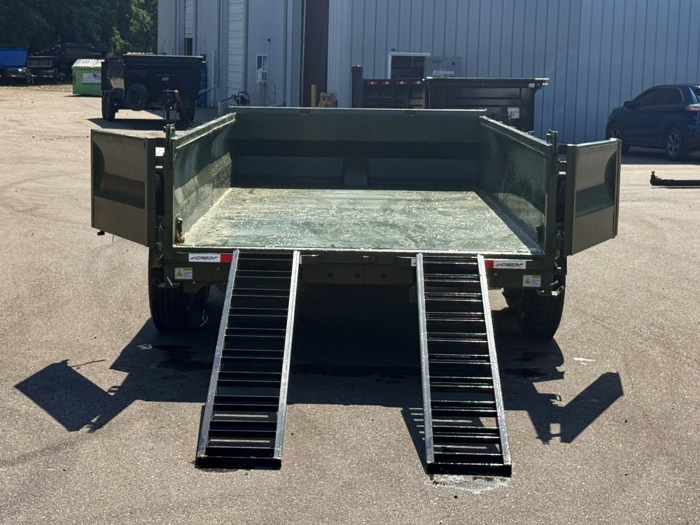 14' Horizon LZ7 Bumper Pull Dump Trailer 24" Side Walls - (2) 7K Axles 018652