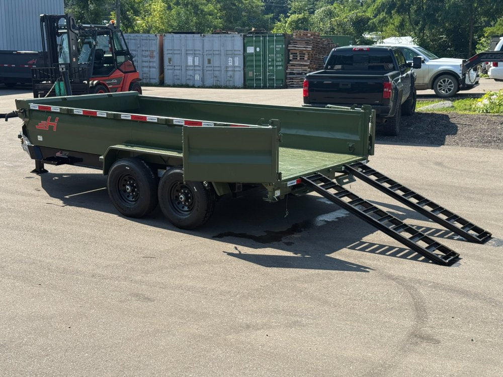 14' Horizon LZ7 Bumper Pull Dump Trailer 24" Side Walls - (2) 7K Axles 018652