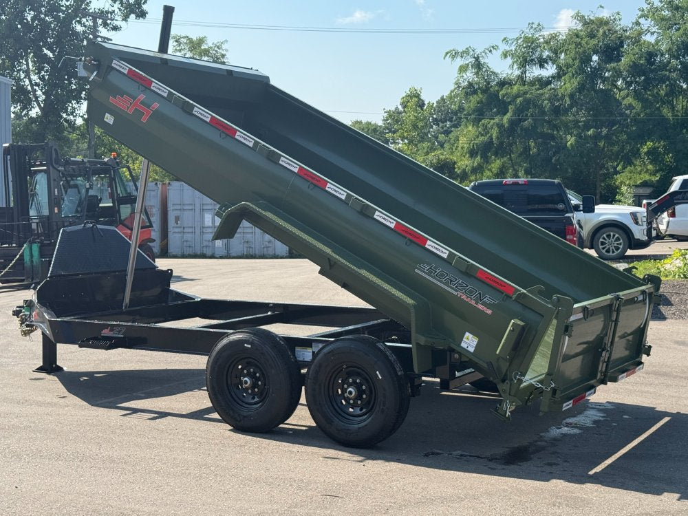 14' Horizon LZ7 Bumper Pull Dump Trailer 24" Side Walls - (2) 7K Axles 018652