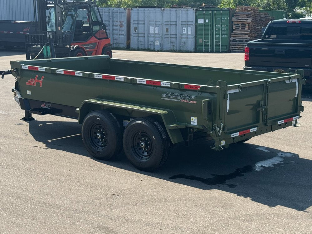 14' Horizon LZ7 Bumper Pull Dump Trailer 24" Side Walls - (2) 7K Axles 018652