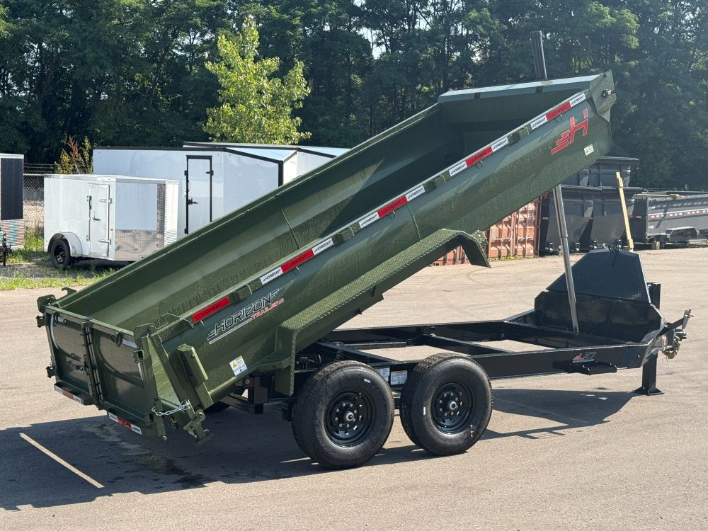 14' Horizon LZ7 Bumper Pull Dump Trailer 24" Side Walls - (2) 7K Axles 018652