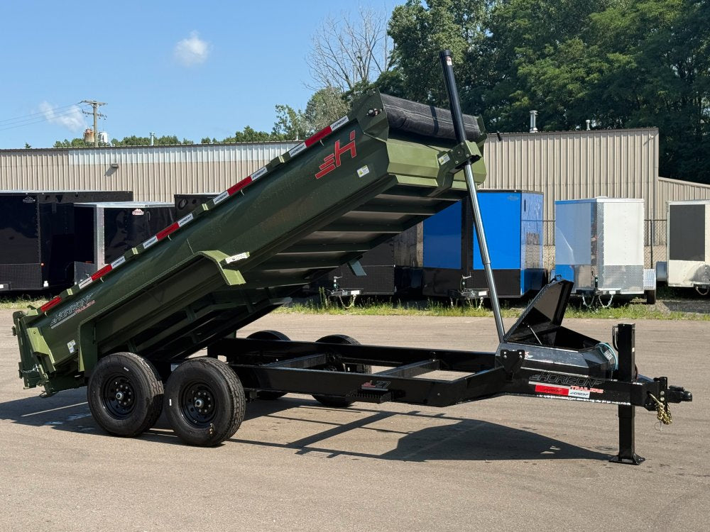 14' Horizon LZ7 Bumper Pull Dump Trailer 24" Side Walls - (2) 7K Axles 018652