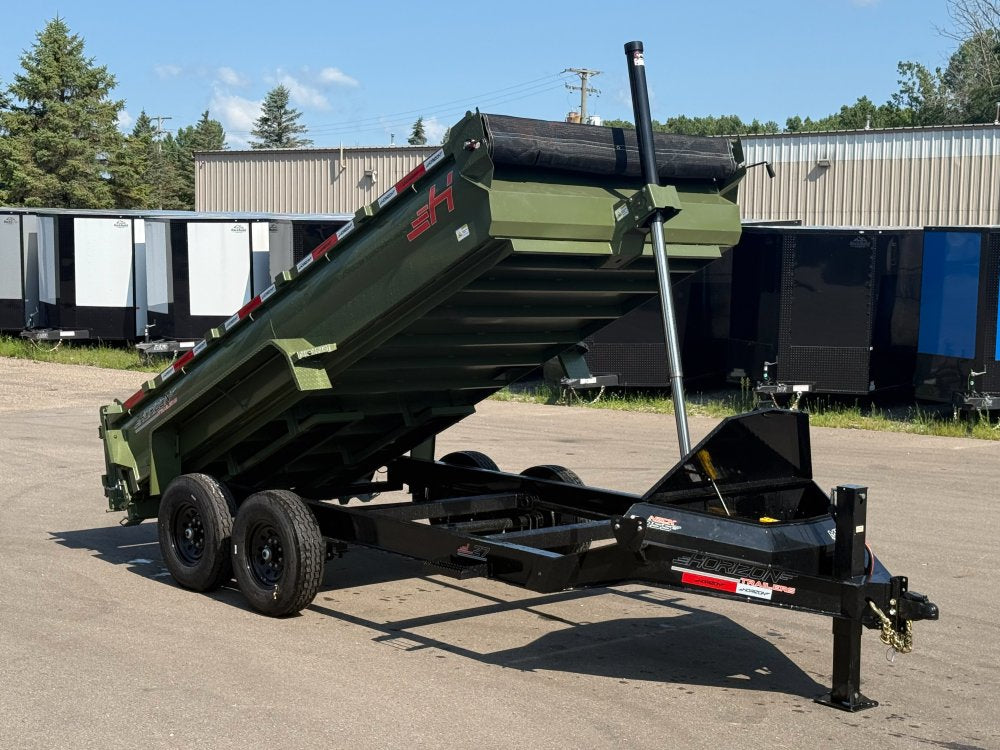 14' Horizon LZ7 Bumper Pull Dump Trailer 24" Side Walls - (2) 7K Axles 018652
