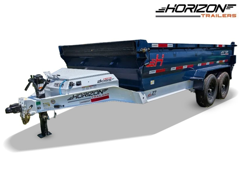 14' Horizon LZ7 Bumper Pull Dump Trailer 30" Side Walls - (2) 7K Axles 10998