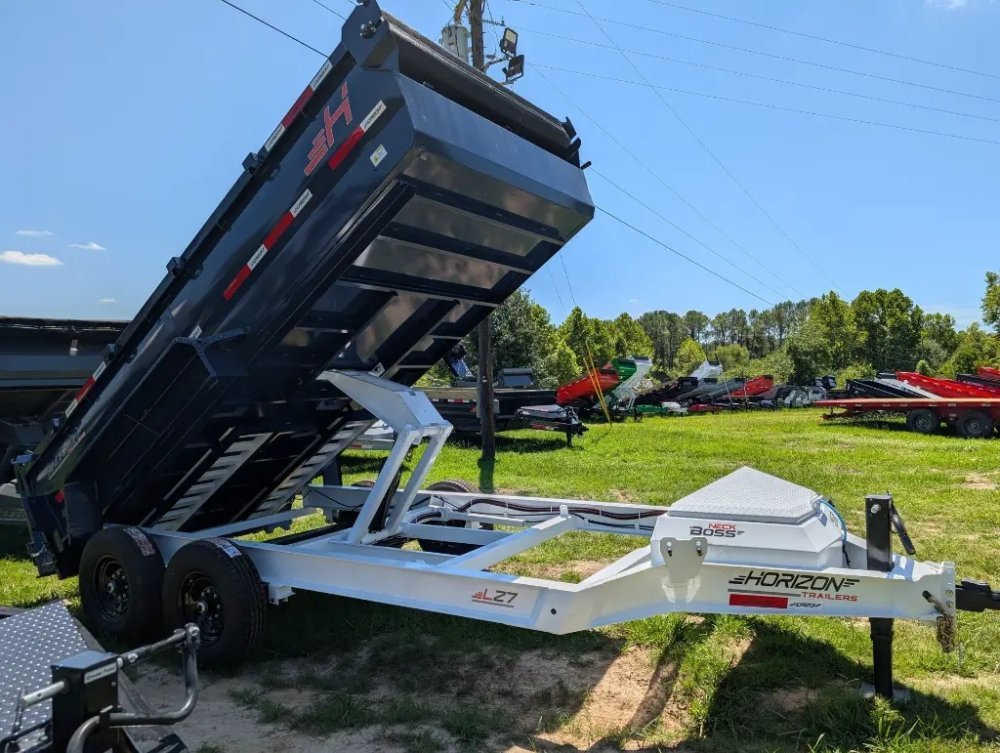 14' Horizon LZ7 Bumper Pull Dump Trailer 30" Side Walls - (2) 7K Axles 10998