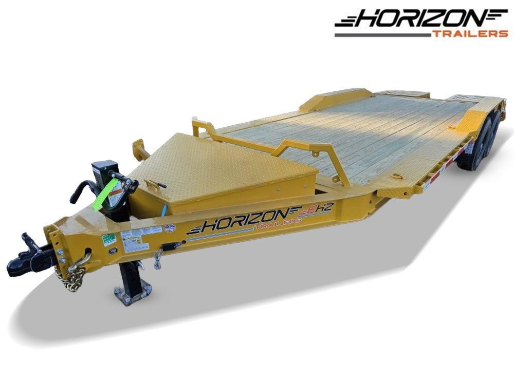 20' Horizon EHZ Bumper Pull Equipment Trailer Mega Ramps - (2) 7K Axles 7532