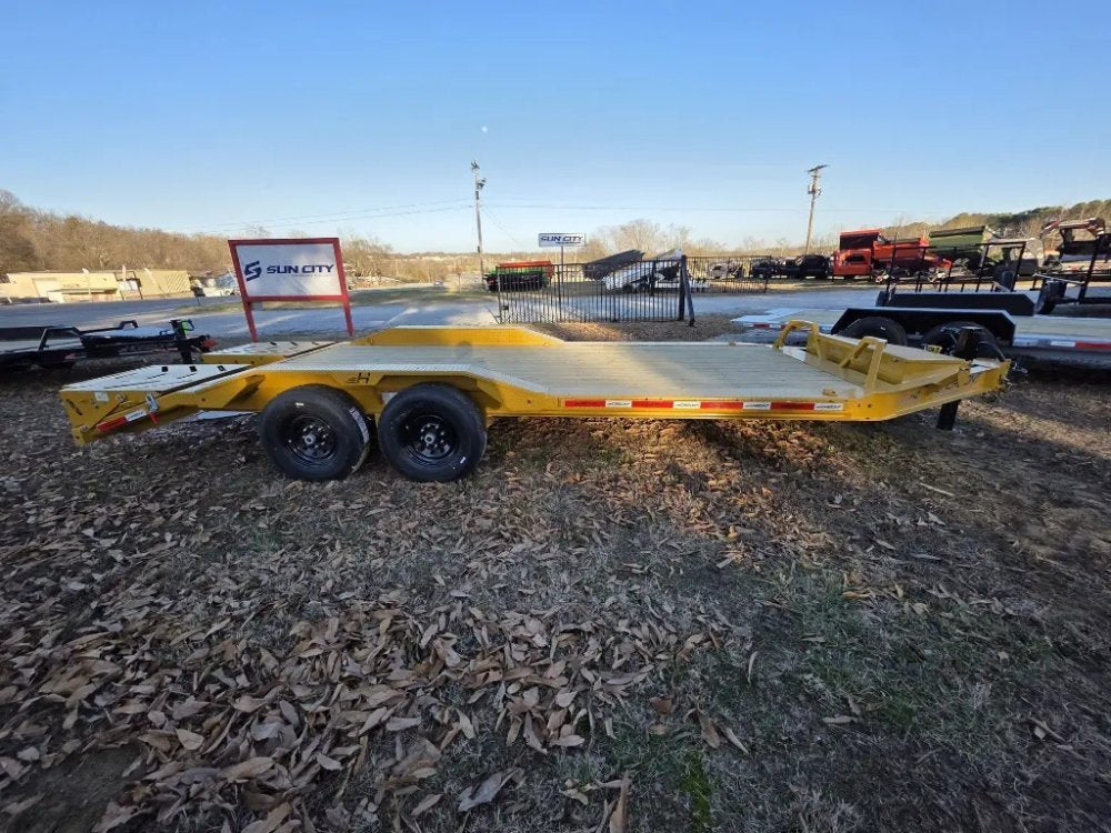 20' Horizon EHZ Bumper Pull Equipment Trailer Mega Ramps - (2) 7K Axles 7532