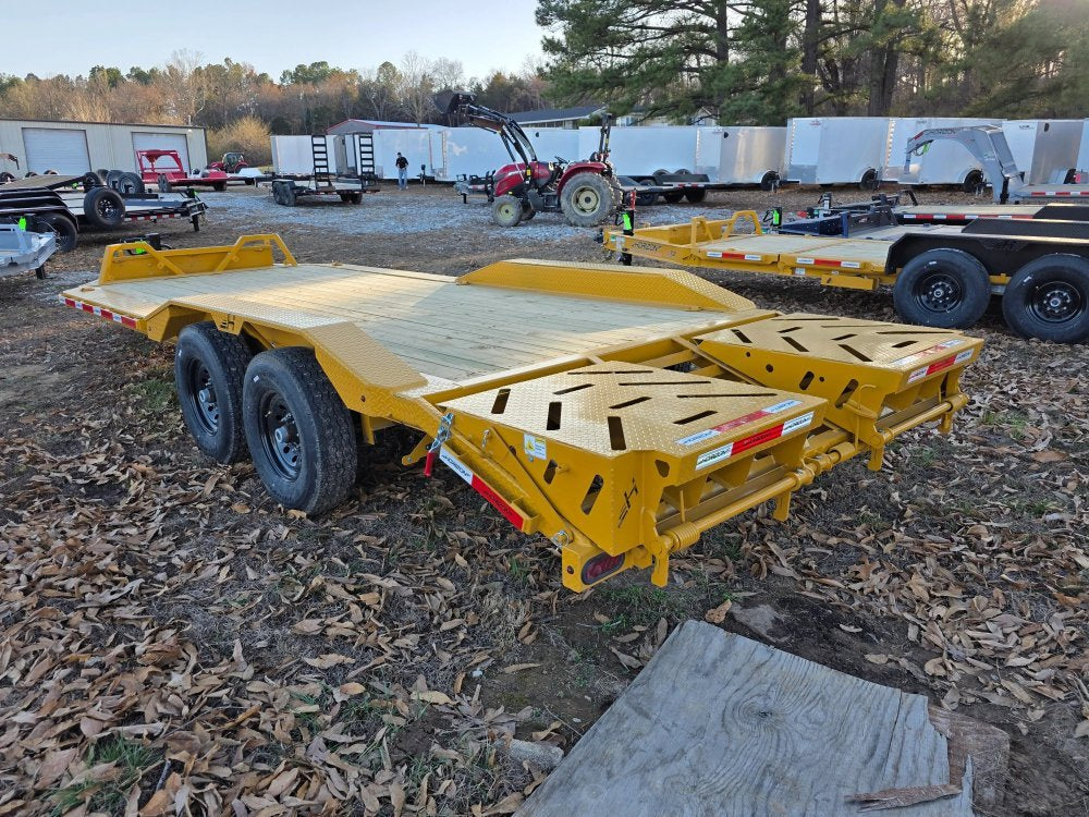 20' Horizon EHZ Bumper Pull Equipment Trailer Mega Ramps - (2) 7K Axles 7532