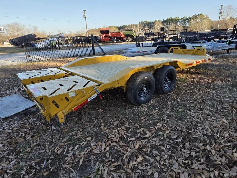 20' Horizon EHZ Bumper Pull Equipment Trailer Mega Ramps - (2) 7K Axles 7532
