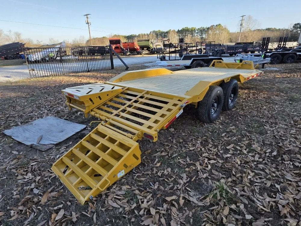 20' Horizon EHZ Bumper Pull Equipment Trailer Mega Ramps - (2) 7K Axles 7532