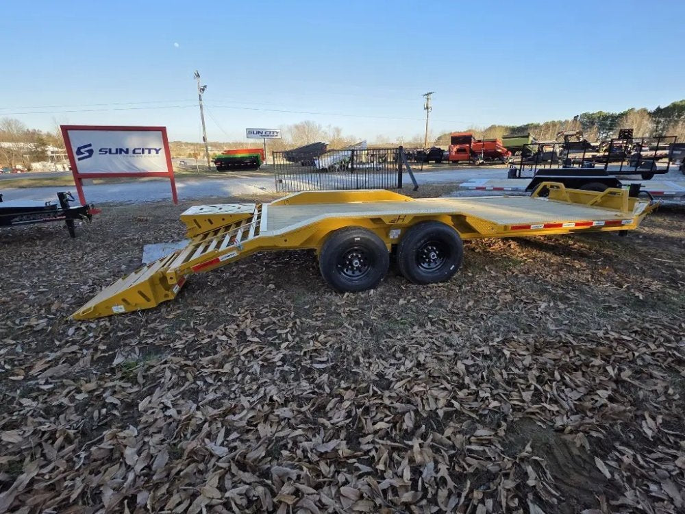 20' Horizon EHZ Bumper Pull Equipment Trailer Mega Ramps - (2) 7K Axles 7532