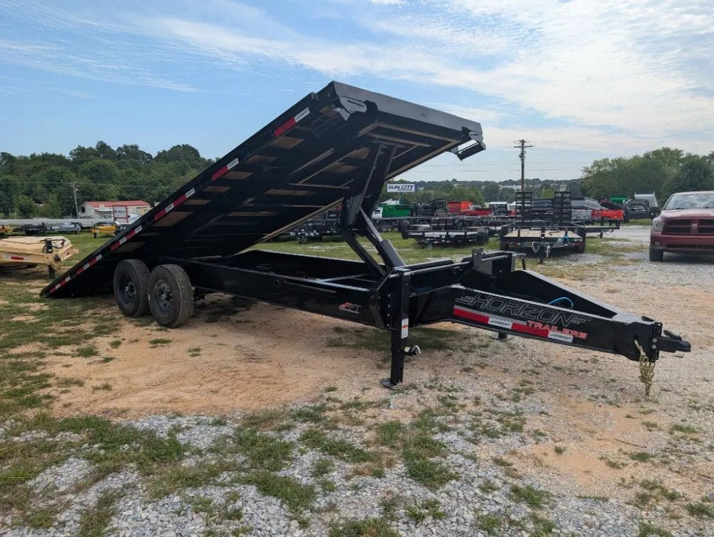 24' Horizon FFT Bumper Pull Full Deckover Tilt Trailer - (2) 7K Axles 12020