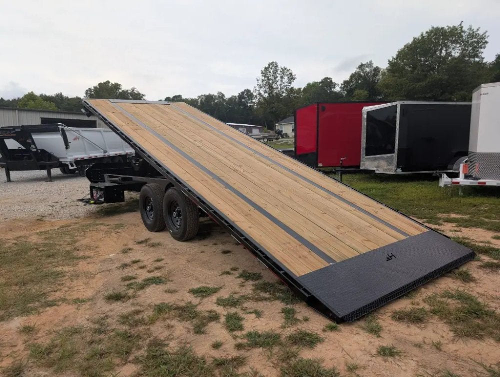 24' Horizon FFT Bumper Pull Full Deckover Tilt Trailer - (2) 7K Axles 12020