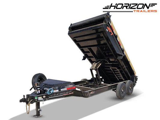 14' Horizon EZ7 Bumper Pull Dump Trailer 19" Sides - (2) 7K Axles 018777