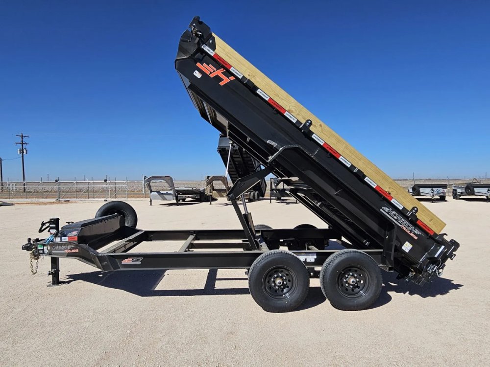 14' Horizon EZ7 Bumper Pull Dump Trailer 19" Sides - (2) 7K Axles 018777