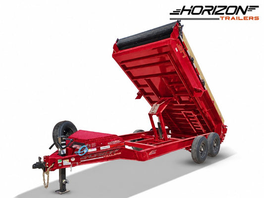 14' Horizon EZ7 Bumper Pull Dump Trailer 19" Sides - (2) 7K Axles 018775