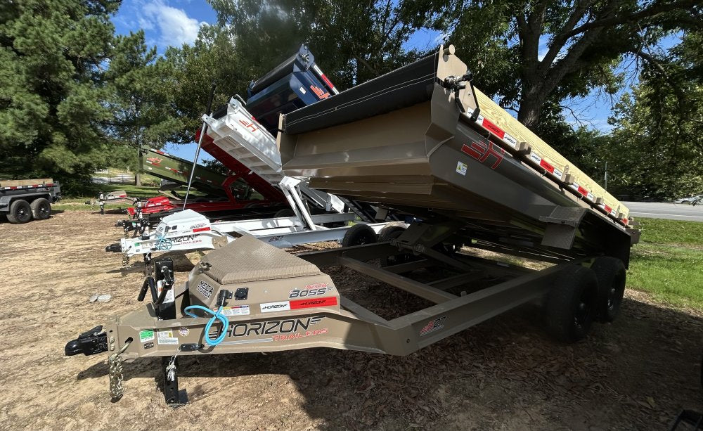 14' Horizon EZ7 Bumper Pull Dump Trailer 19" Sides - (2) 7K Axles 018776
