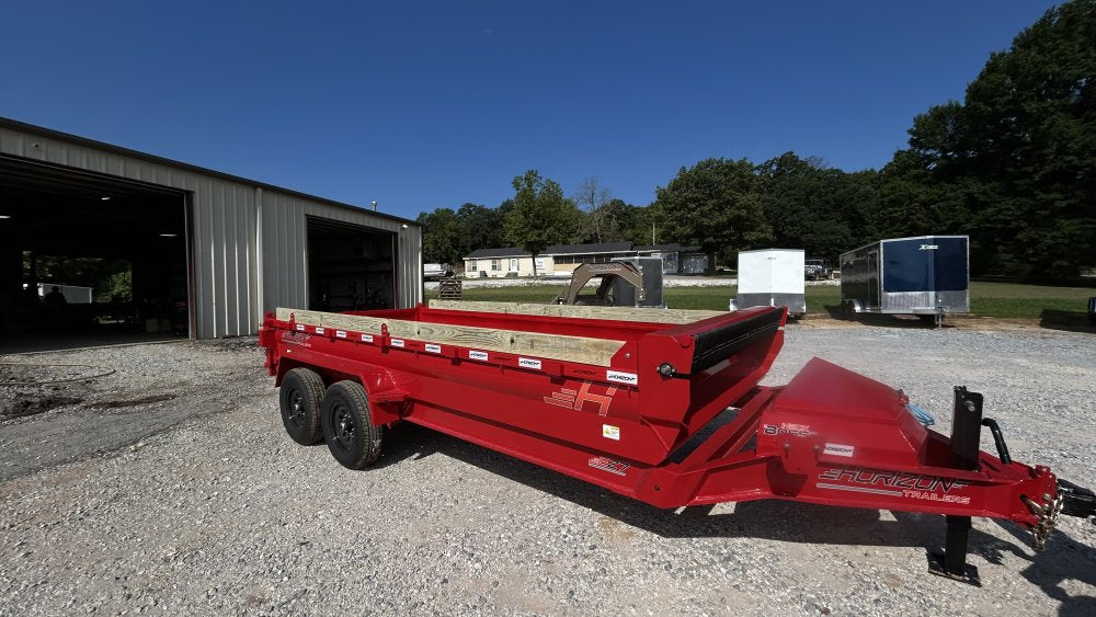 16' Horizon EZ7 Bumper Pull Dump Trailer 19" Sides - (2) 7K Axles 018772