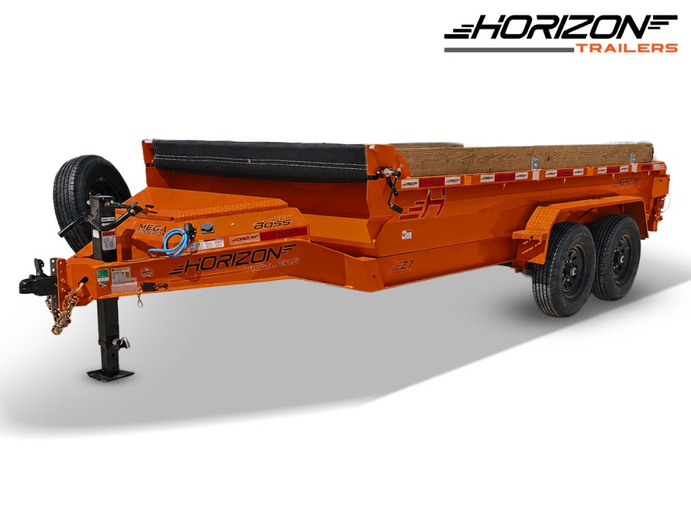 14' Horizon EZ7 Bumper Pull Dump Trailer 19" Sides - (2) 7K Axles 018778