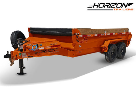 14' Horizon EZ7 Bumper Pull Dump Trailer 19" Sides - (2) 7K Axles 018778