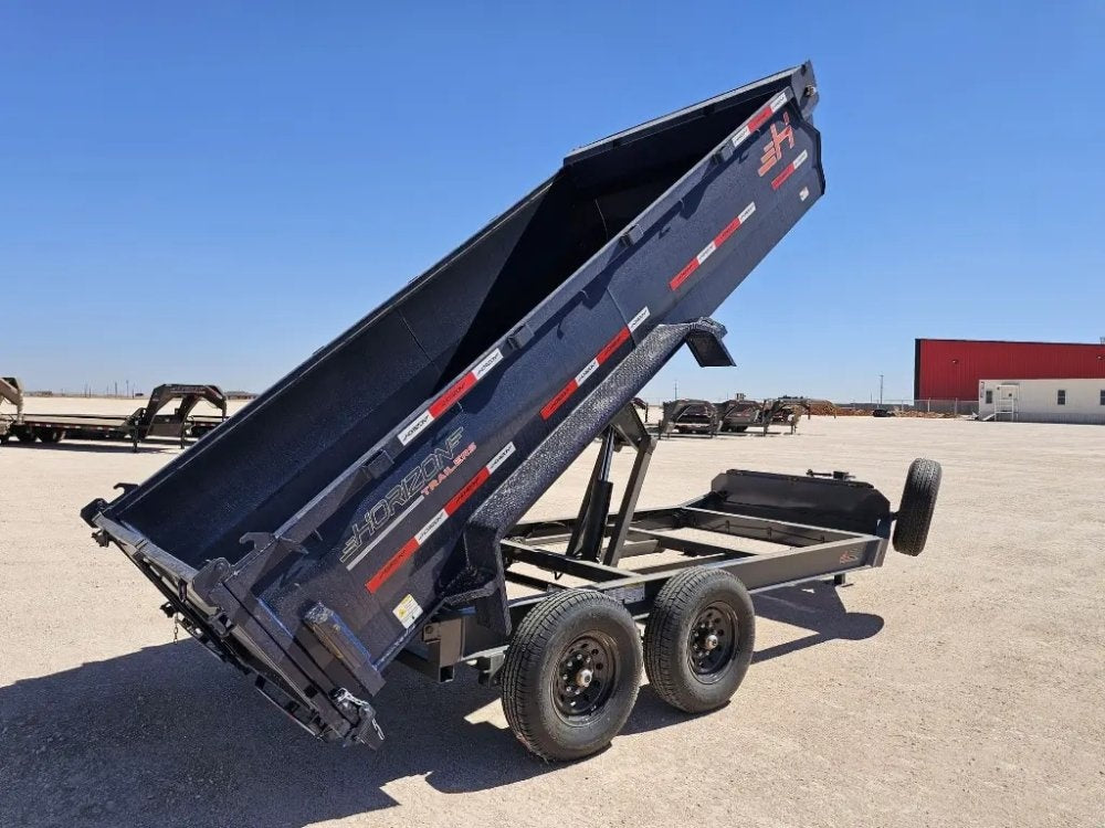 14' Horizon LZ7 Bumper Pull Dump Trailer 30" Side Walls - (2) 7K Axles 15939