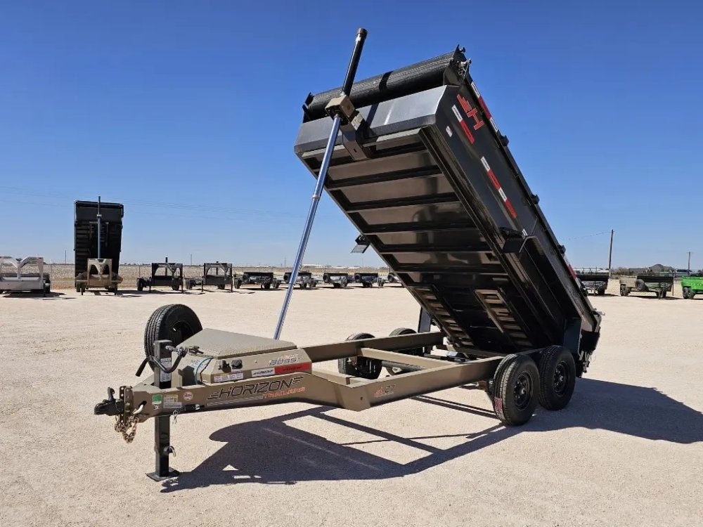 14' Horizon LZ7 Bumper Pull Dump Trailer 30" Side Walls - (2) 7K Axles 15888