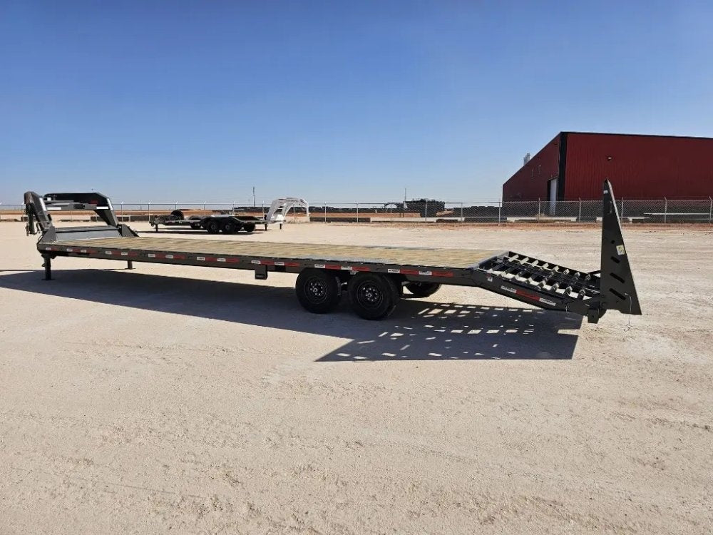 36' Horizon FTZ Gooseneck Hotshot Non-CDL Deckover Trailer Mega Ramps - (2) 7K Axles 16233