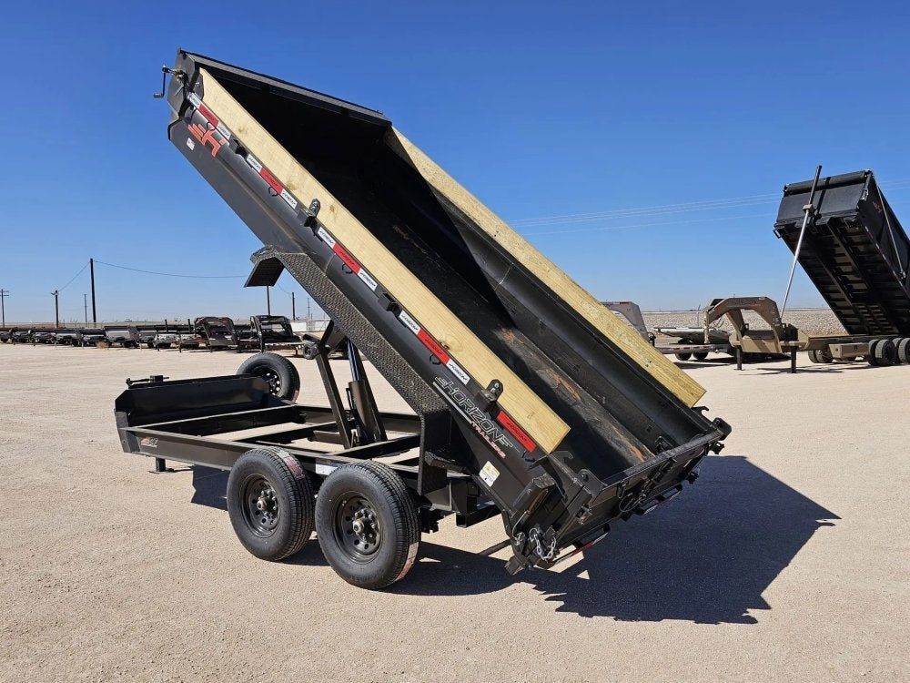 14' Horizon EZ7 Bumper Pull Dump Trailer 19" Sides - (2) 7K Axles 15861