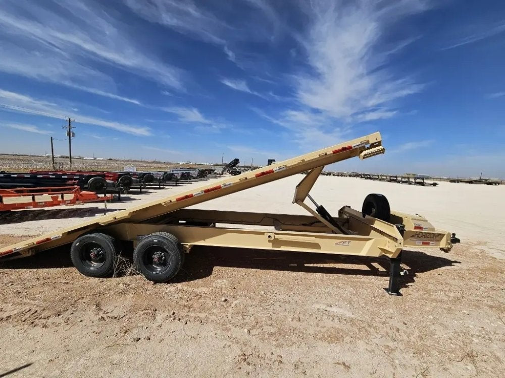 24' Horizon FFT Bumper Pull Full Deckover Tilt Trailer - (2) 10K Axles 15231