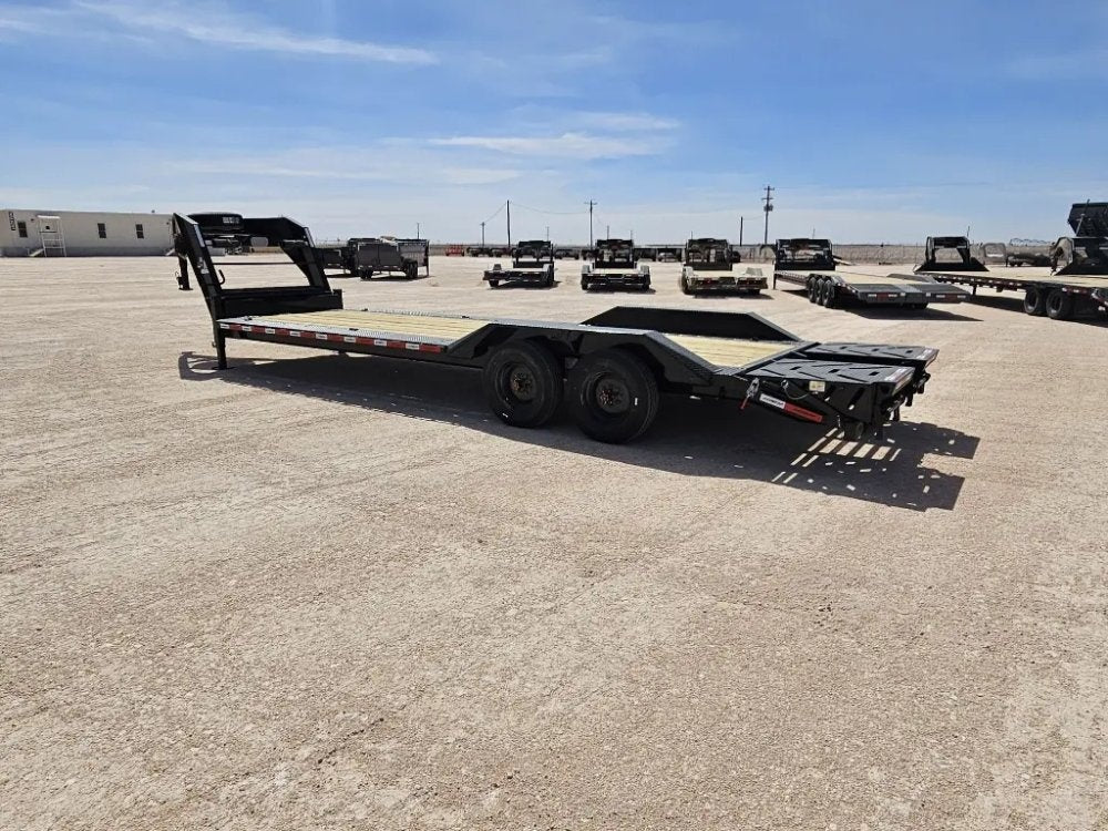 26' HEH Gooseneck Equipment Trailer Drive Over Fenders Mega Ramps - (2) 10K Axles 16126