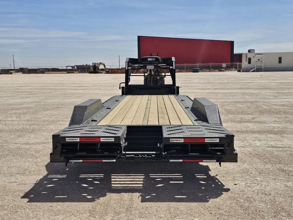 26' HEH Gooseneck Equipment Trailer Drive Over Fenders Mega Ramps - (2) 10K Axles 16126