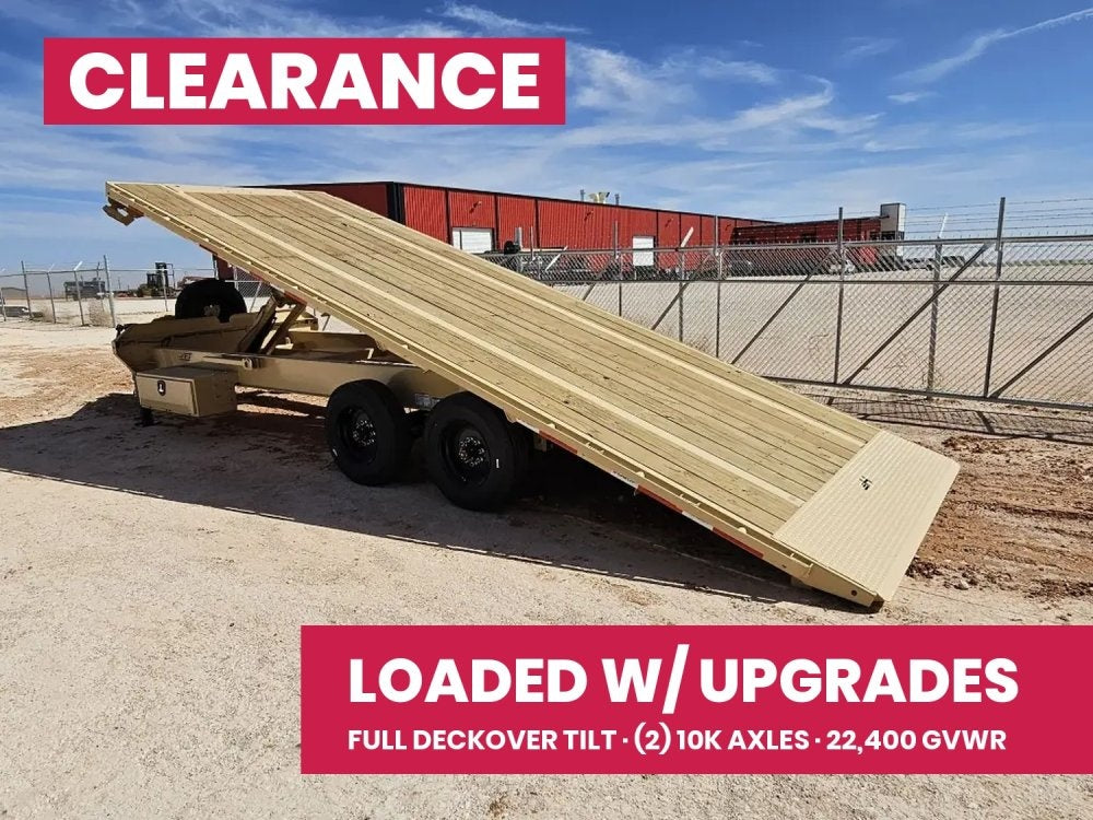 24' Horizon FFT Bumper Pull Full Deckover Tilt Trailer - (2) 10K Axles 15231