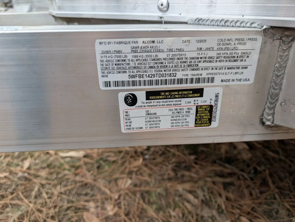 High Country 7x14 TA2 Aluminum Framed Enclosed Trailer (3.5K) 31832
