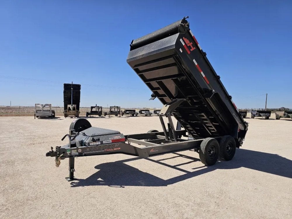 14' Horizon LZ7 Bumper Pull Dump Trailer 30" Side Walls - (2) 7K Axles 15926