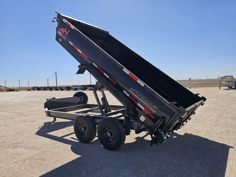 14' Horizon LZ7 Bumper Pull Dump Trailer 30" Side Walls - (2) 7K Axles 15926