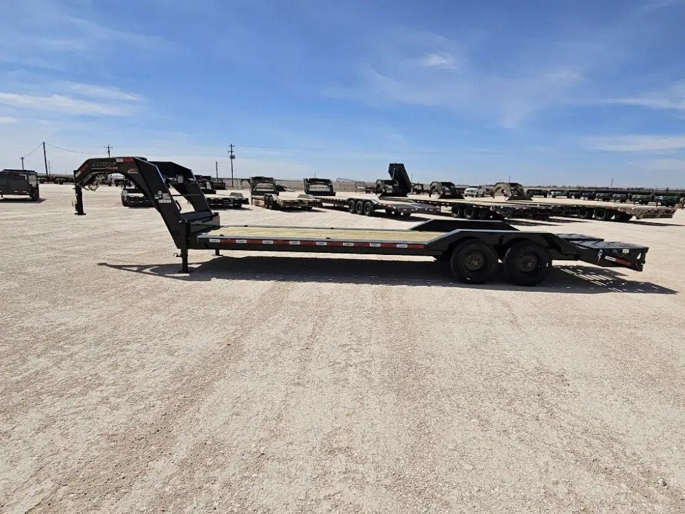 26' HEH Gooseneck Equipment Trailer Drive Over Fenders Mega Ramps - (2) 10K Axles 16126