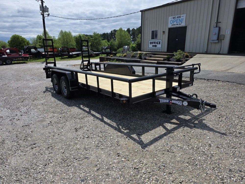 7 x 18 Equipment Trailer Pipe Top Rail Texas Bragg 9900 GVWR 252622