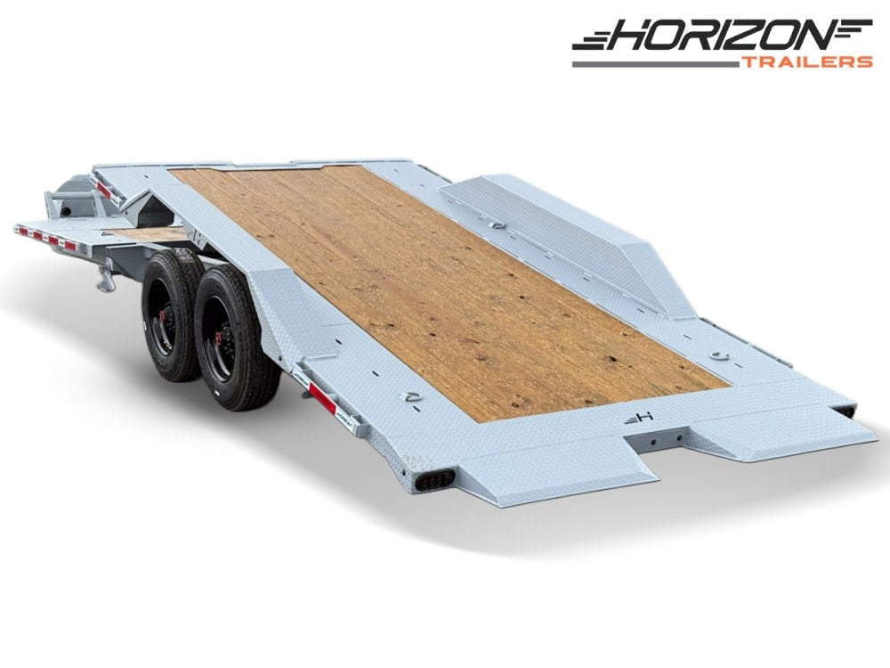 24' Horizon HET Bumper Pull Equipment Tilt Trailer Drive Over Fenders - (2) 10K Axles 99-45c