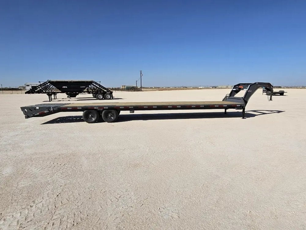 36' Horizon FTZ Gooseneck Hotshot Non-CDL Deckover Trailer Mega Ramps - (2) 7K Axles 16233