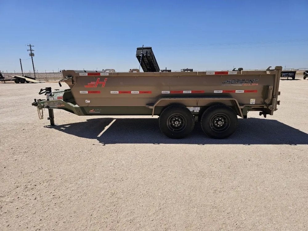 14' Horizon LZ7 Bumper Pull Dump Trailer 30" Side Walls - (2) 7K Axles 15933