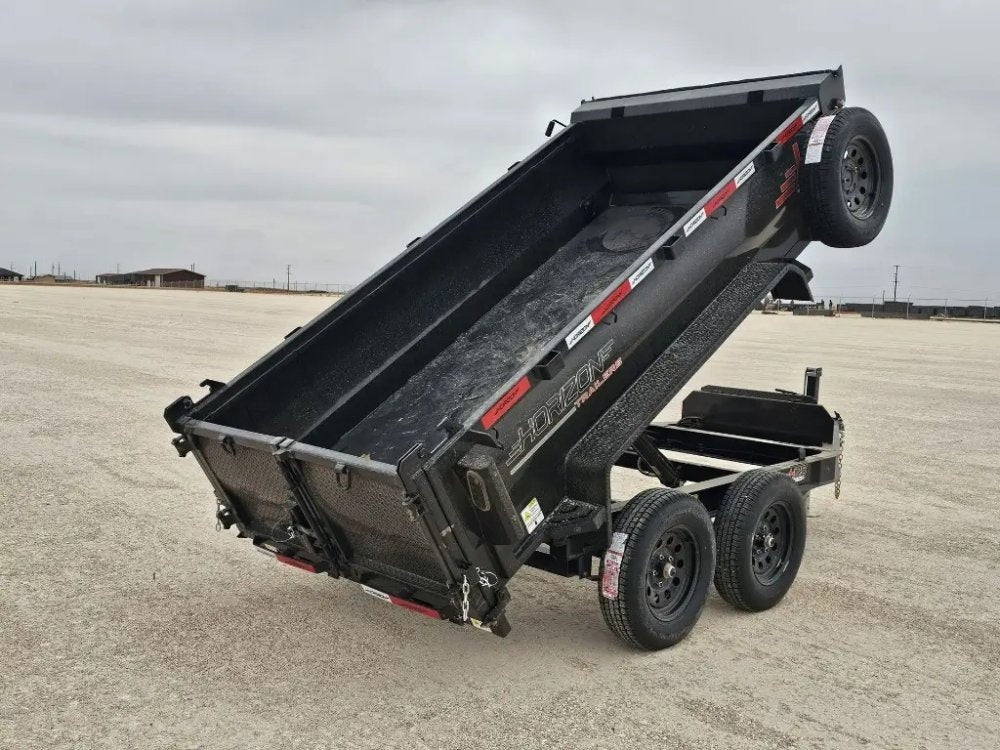 10' Horizon HZ5 Bumper Pull Dump Trailer 24" Side Walls - (2) 3.5K Axles 15796