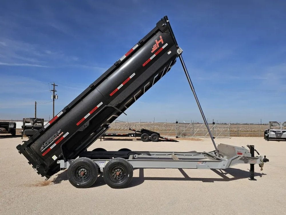 16' Horizon HZ7 Bumper Pull Dump Trailer 36" Side Walls - (2) 8K Axles 16151