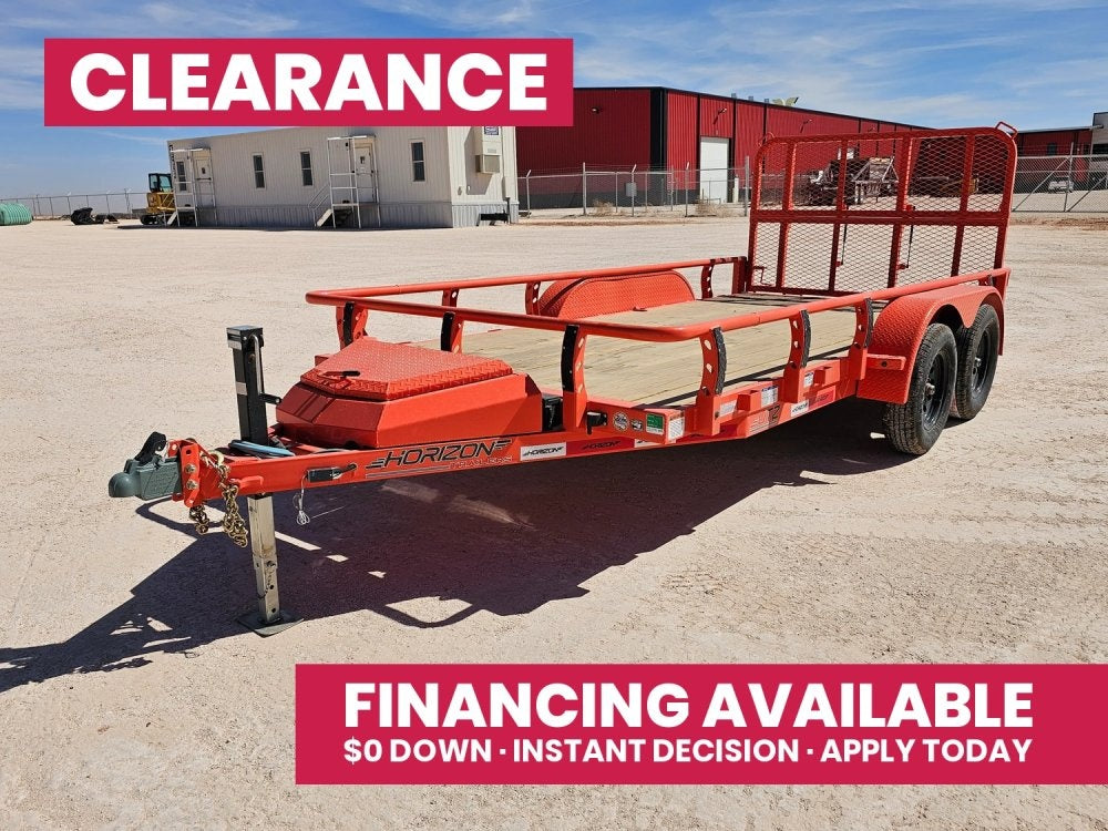 14' Horizon UTZ Bumper Pull Utility Trailer - (2) 3.5K Axles 15580
