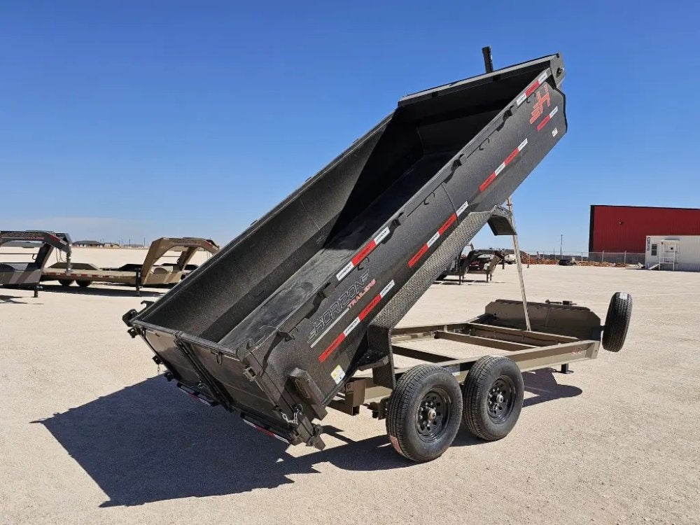 14' Horizon LZ7 Bumper Pull Dump Trailer 30" Side Walls - (2) 7K Axles 15888