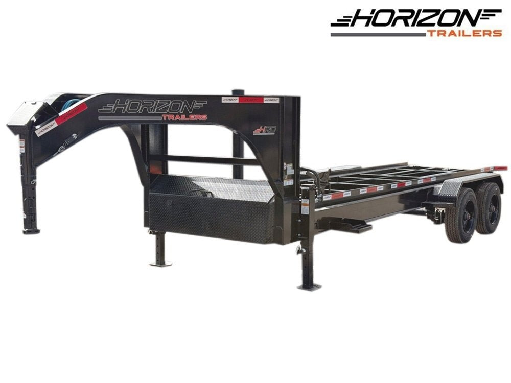 20' Horizon HRD Gooseneck Roll Off Base Trailer Telescopic 24k Lift - (2) 10K Axles 015403