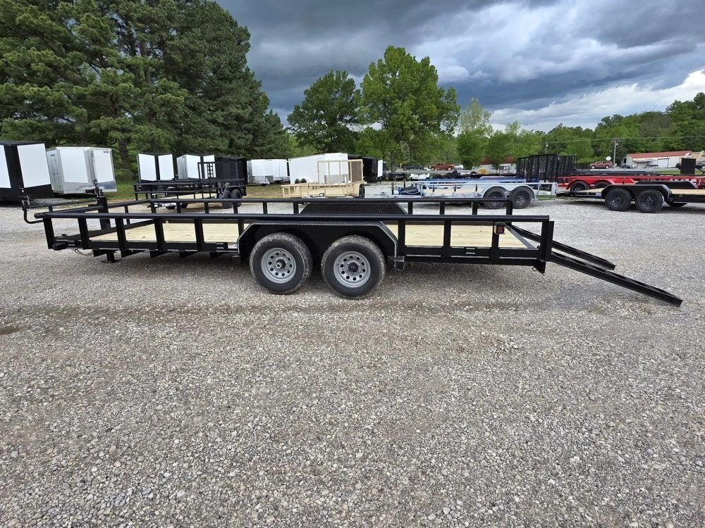 7 x 20 Equipment Trailer Pipe Top Rail Texas Bragg 9900 GVWR 252621