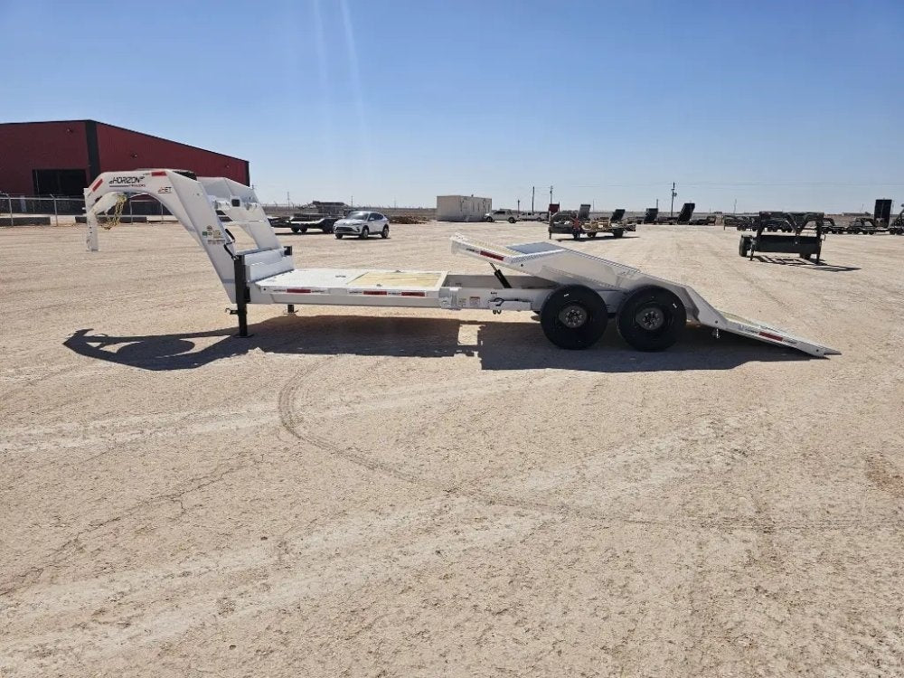 24' Horizon HET Gooseneck Equipment Tilt Trailer Drive Over Fenders - (2) 10K Axles 16857