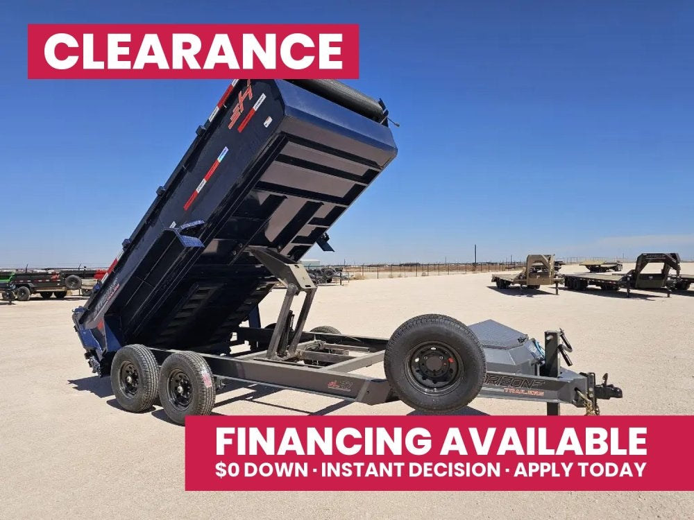 14' Horizon LZ7 Bumper Pull Dump Trailer 30" Side Walls - (2) 7K Axles 15939